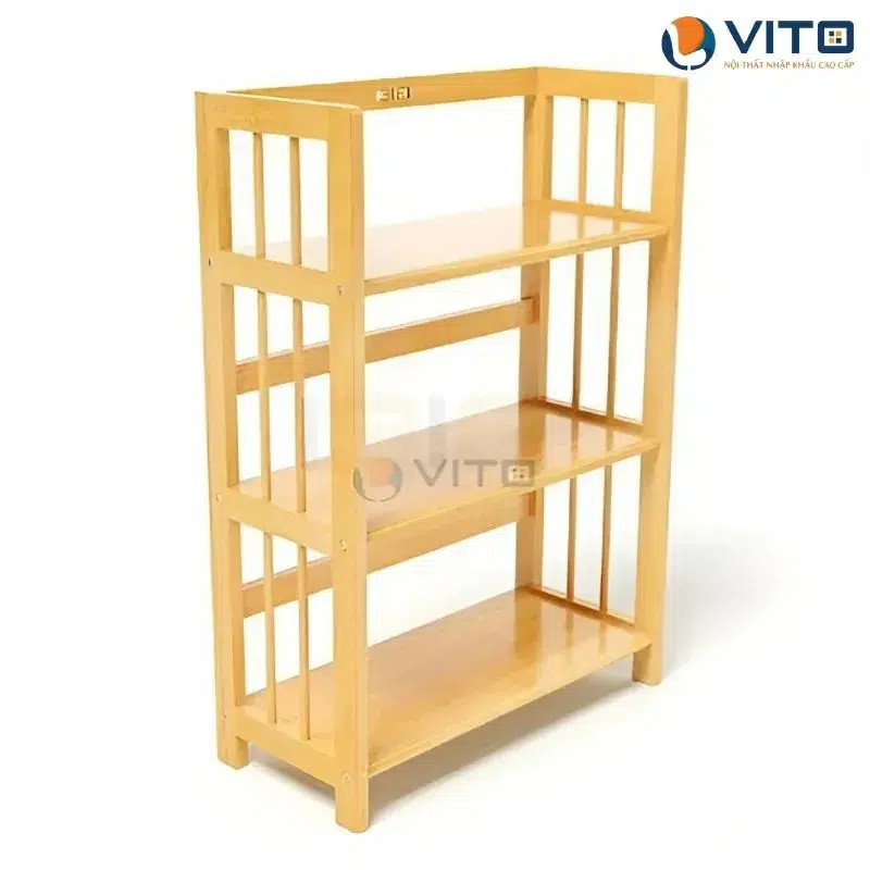 Kệ gỗ cao su 3 tầng Vito KGV-KG01