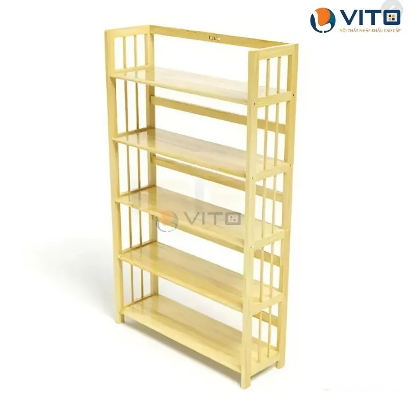 Kệ gỗ cao su 5 tầng Vito KGV-KG03
