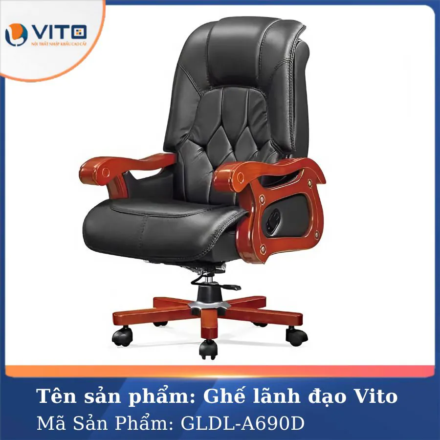 GHẾ LÃNH ĐẠO DA VITO GLDV-A690-D 6 Ghế lãnh đạo da Vito GLDV-A690-D - Ảnh 6