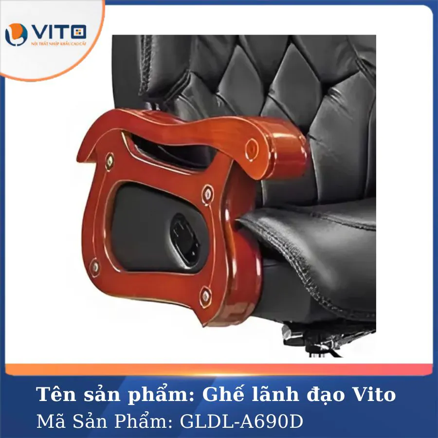 GHẾ LÃNH ĐẠO DA VITO GLDV-A690-D 3 Ghế lãnh đạo da Vito GLDV-A690-D - Ảnh 3