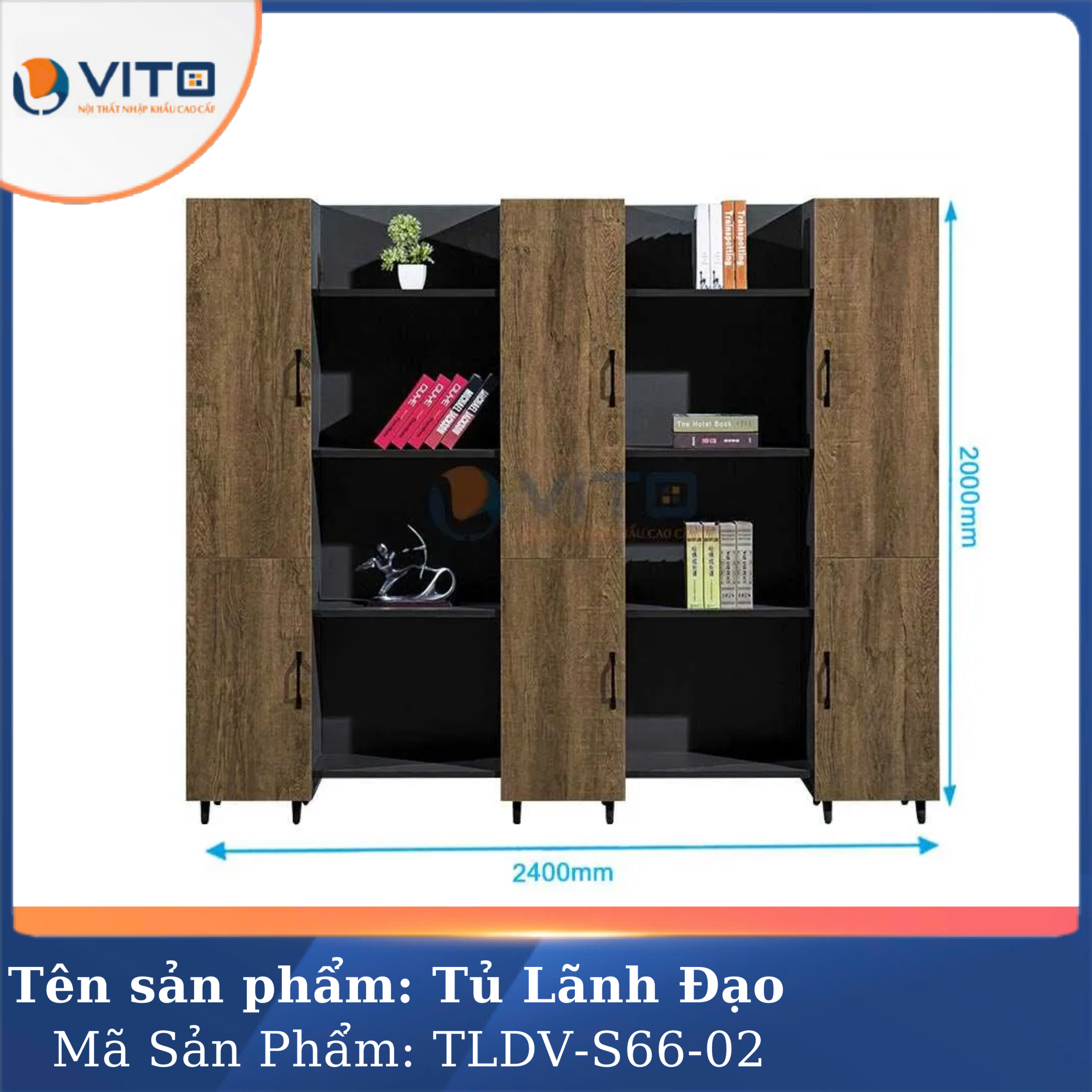 TỦ TÀI LIỆU LÃNH ĐẠO VITO TLDV-S66-02 3 Tủ tài liệu lãnh đạo Vito TLDV-S66-02 - Ảnh 3