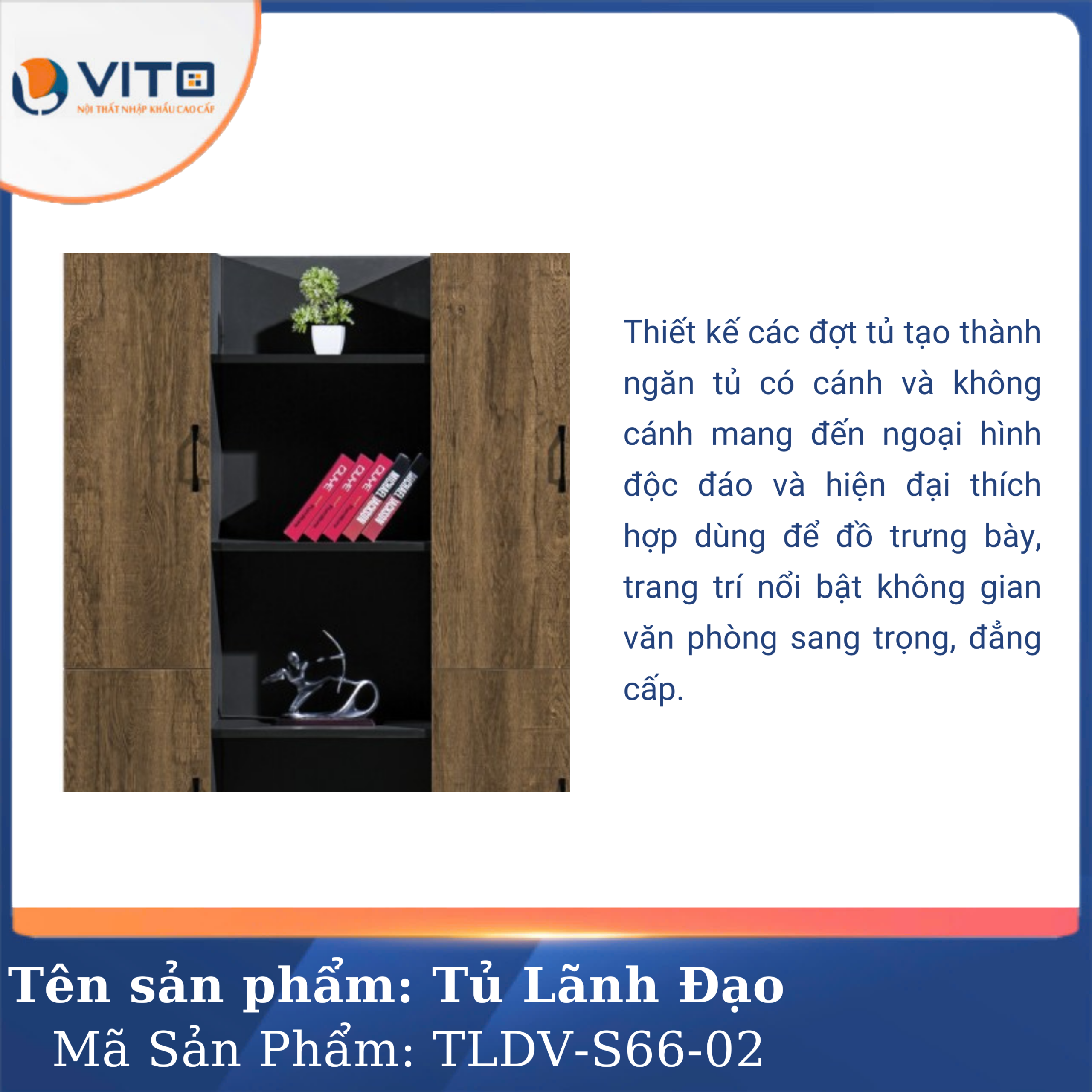 TỦ TÀI LIỆU LÃNH ĐẠO VITO TLDV-S66-02 5 Tủ tài liệu lãnh đạo Vito TLDV-S66-02 - Ảnh 5