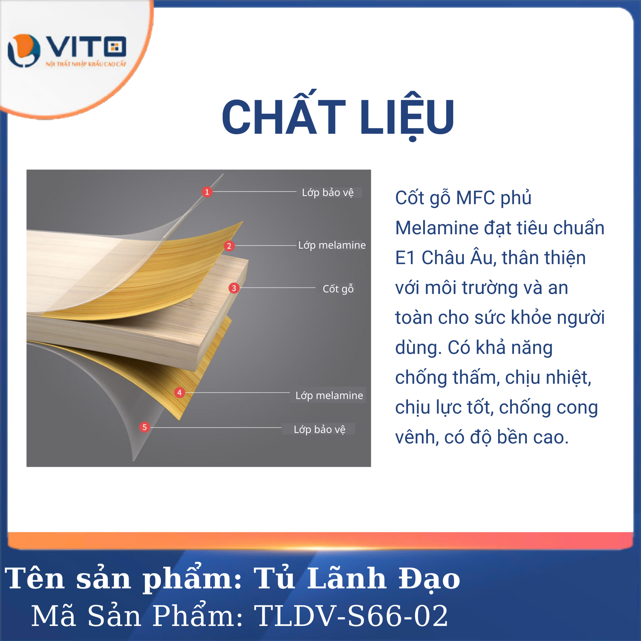 TỦ TÀI LIỆU LÃNH ĐẠO VITO TLDV-S66-02 7 Tủ tài liệu lãnh đạo Vito TLDV-S66-02 - Ảnh 7