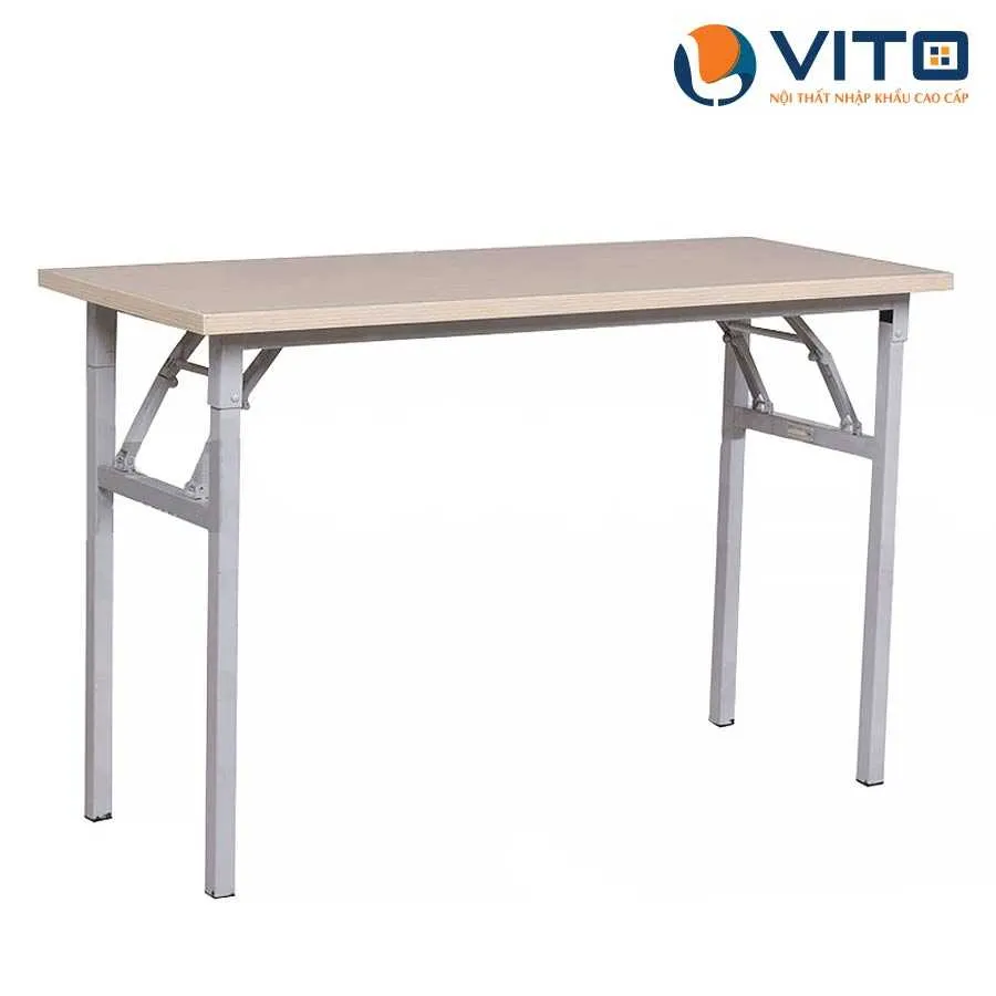 Bàn gấp chân sắt ghi Vito 1m2 BGV-BNV23