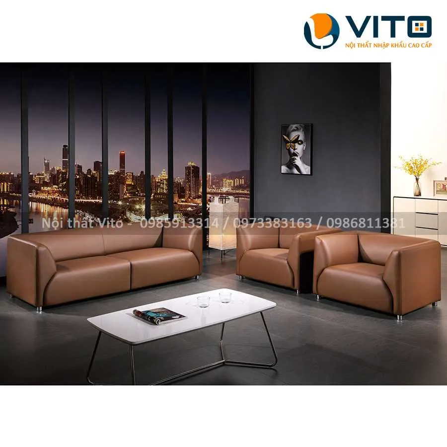 Sofa da cao cấp Cleena K-924