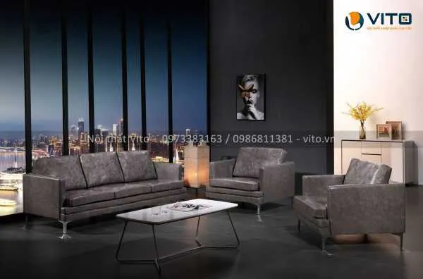SOFA DA CAO CẤP VITO SFV-K-B13 3 Sofa da cao cấp Vito SFV-K-B13 - Ảnh 3