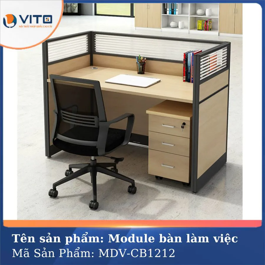 MODULE BÀN LÀM VIỆC VITO 2 NGƯỜI MDV-CB1212 4 Module bàn làm việc Vito 2 người MDV-CB1212 - Ảnh 4