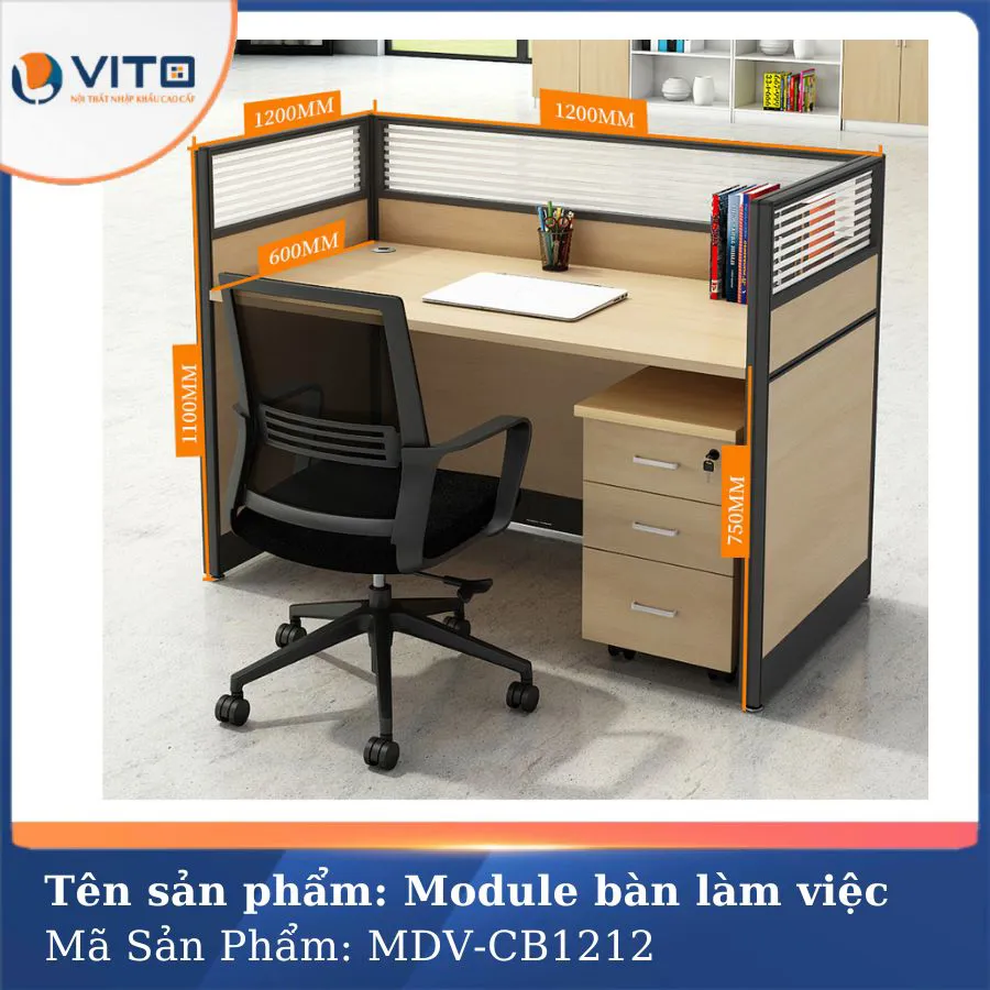 MODULE BÀN LÀM VIỆC VITO 2 NGƯỜI MDV-CB1212 2 Module bàn làm việc Vito 2 người MDV-CB1212 - Ảnh 2