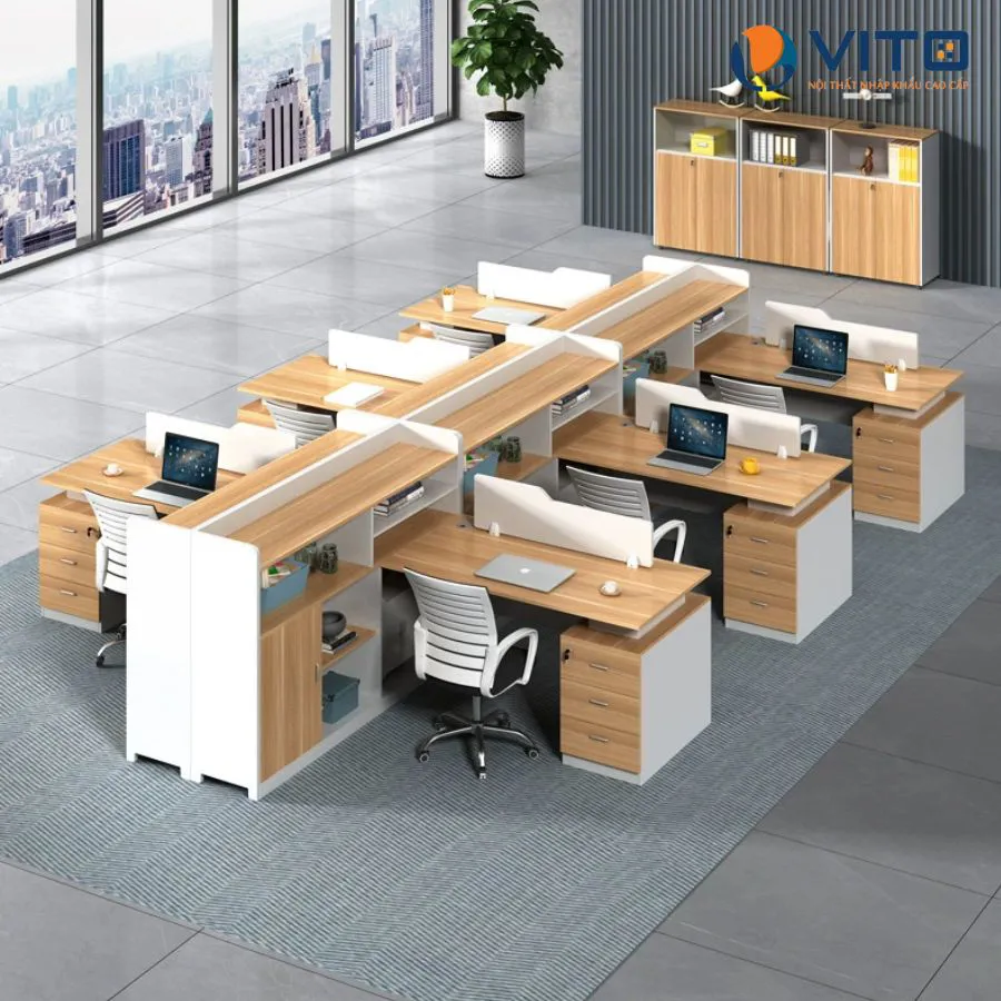 Module bàn làm việc Vito 6 người MDV-CB0936