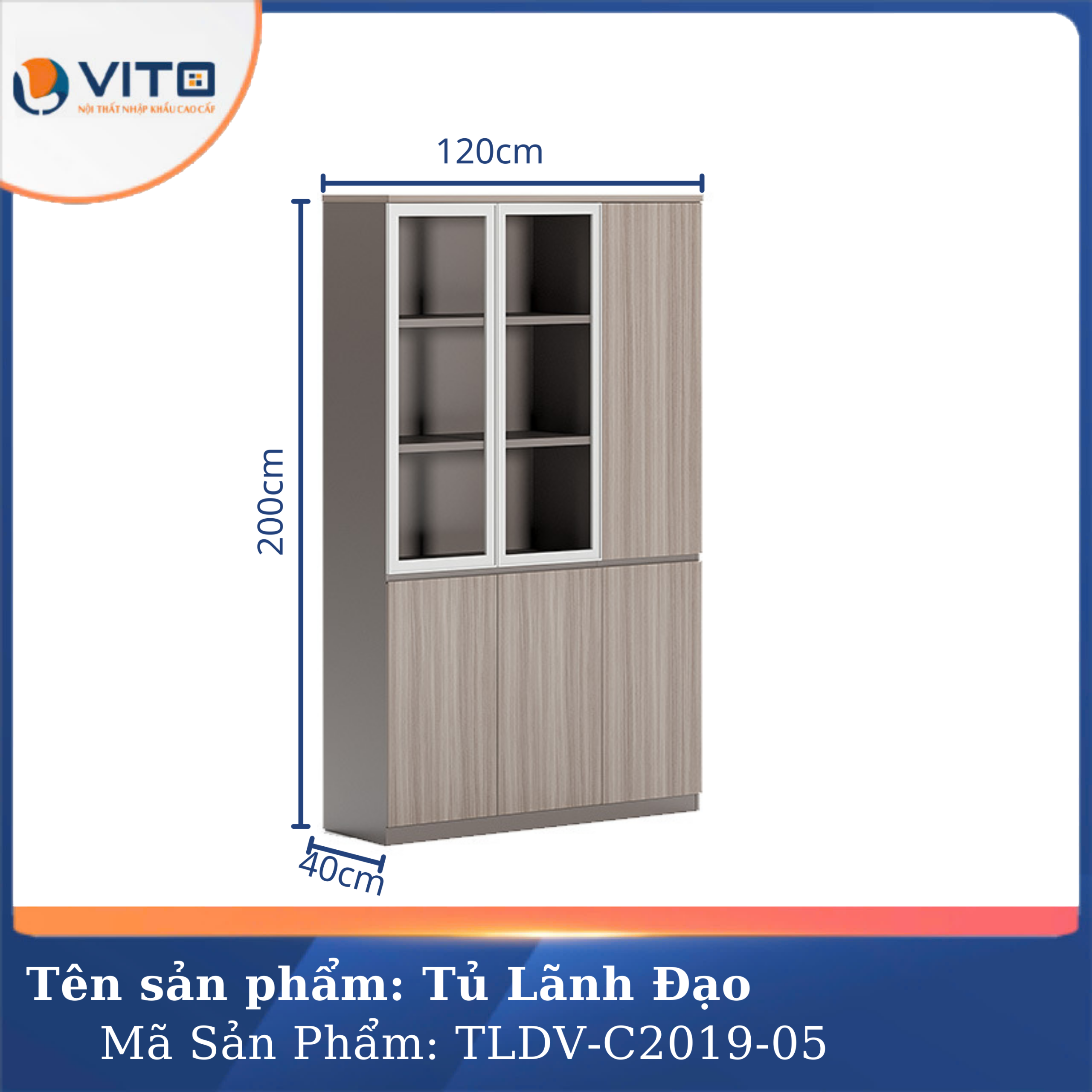 TỦ TÀI LIỆU LÃNH ĐẠO VITO TLDV-C2019-05 2 Tủ tài liệu lãnh đạo Vito TLDV-C2019-05 - Ảnh 2