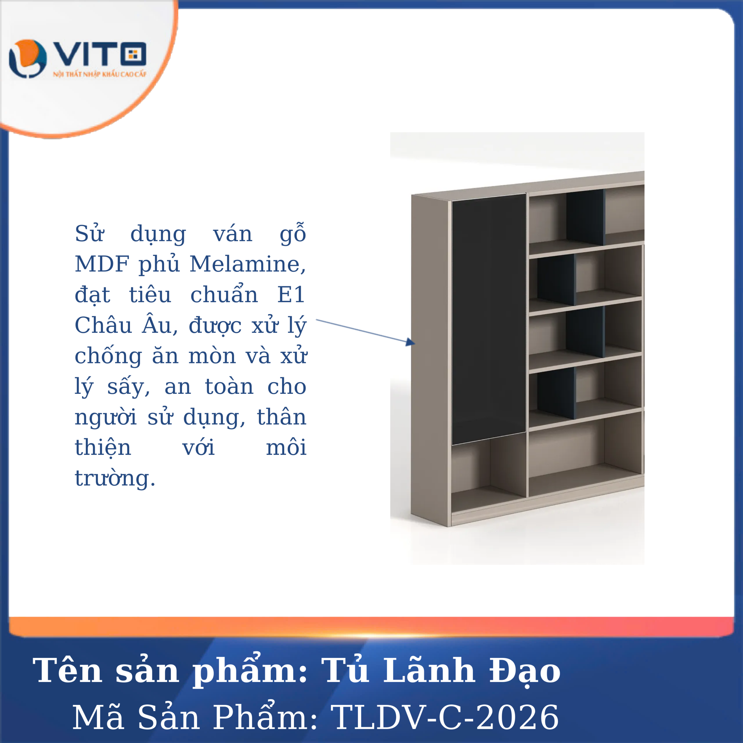 TỦ TÀI LIỆU LÃNH ĐẠO VITO TLDV-C-2026 3 Tủ tài liệu lãnh đạo Vito TLDV-C-2026 - Ảnh 3