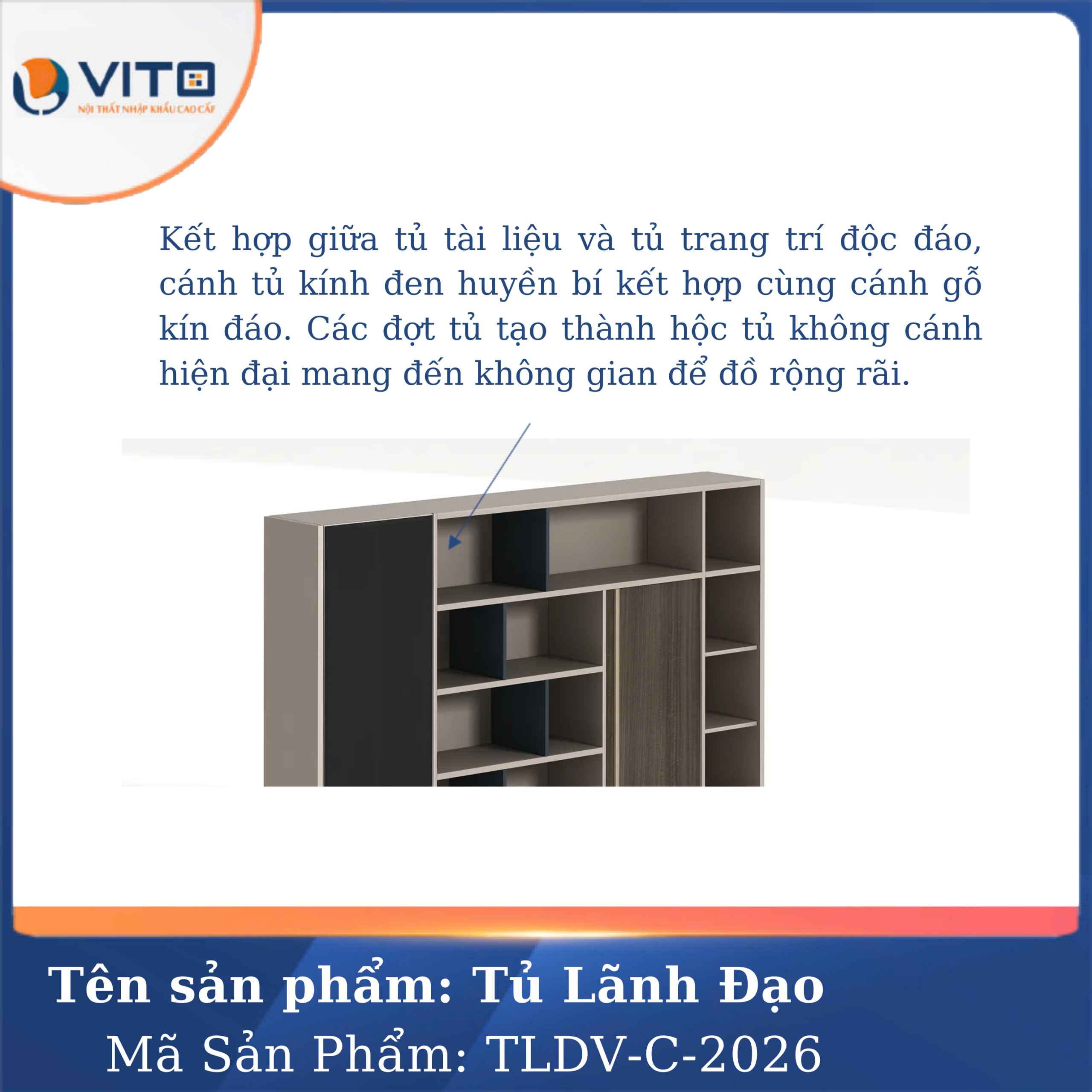 TỦ TÀI LIỆU LÃNH ĐẠO VITO TLDV-C-2026 4 Tủ tài liệu lãnh đạo Vito TLDV-C-2026 - Ảnh 4