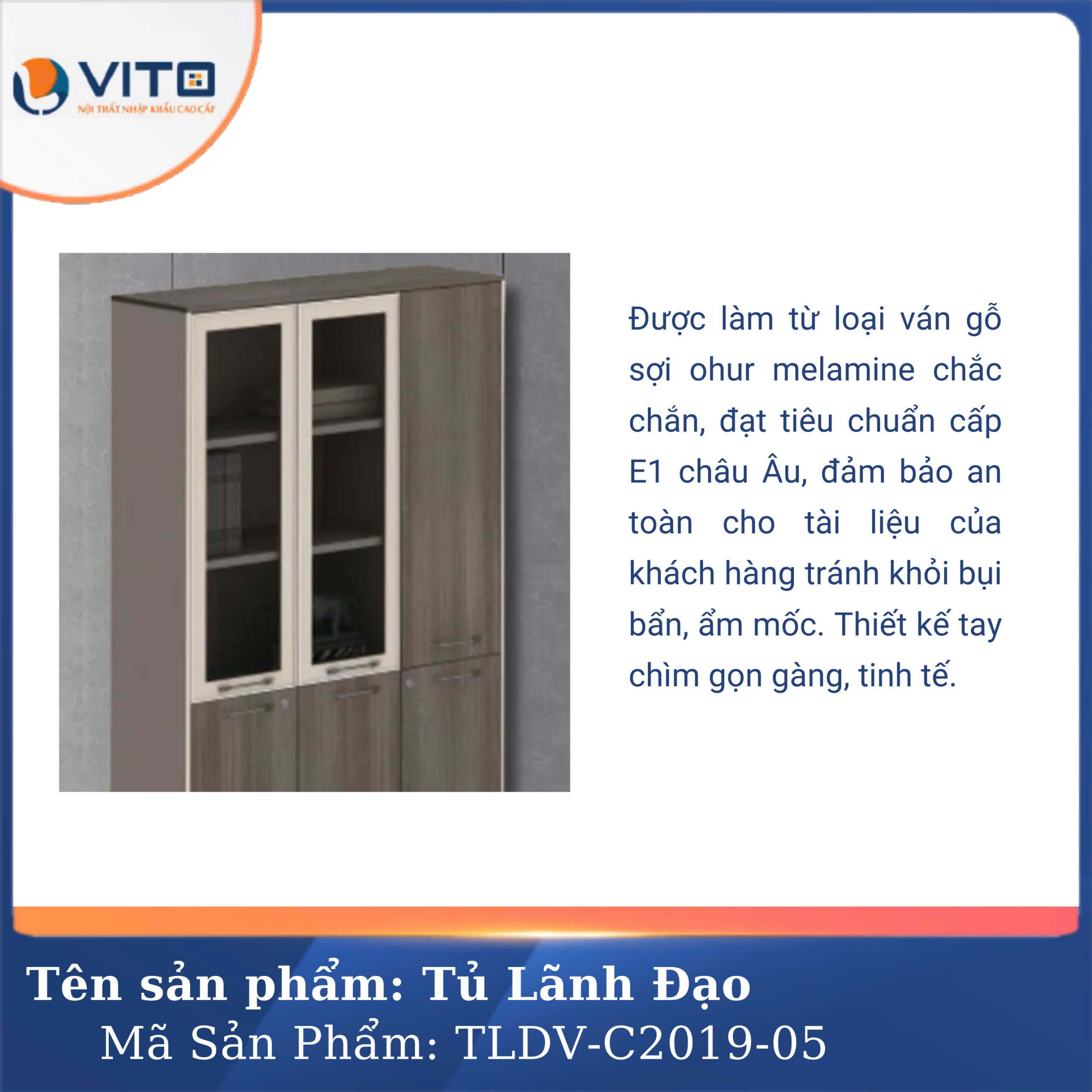 TỦ TÀI LIỆU LÃNH ĐẠO VITO TLDV-C2019-05 4 Tủ tài liệu lãnh đạo Vito TLDV-C2019-05 - Ảnh 4