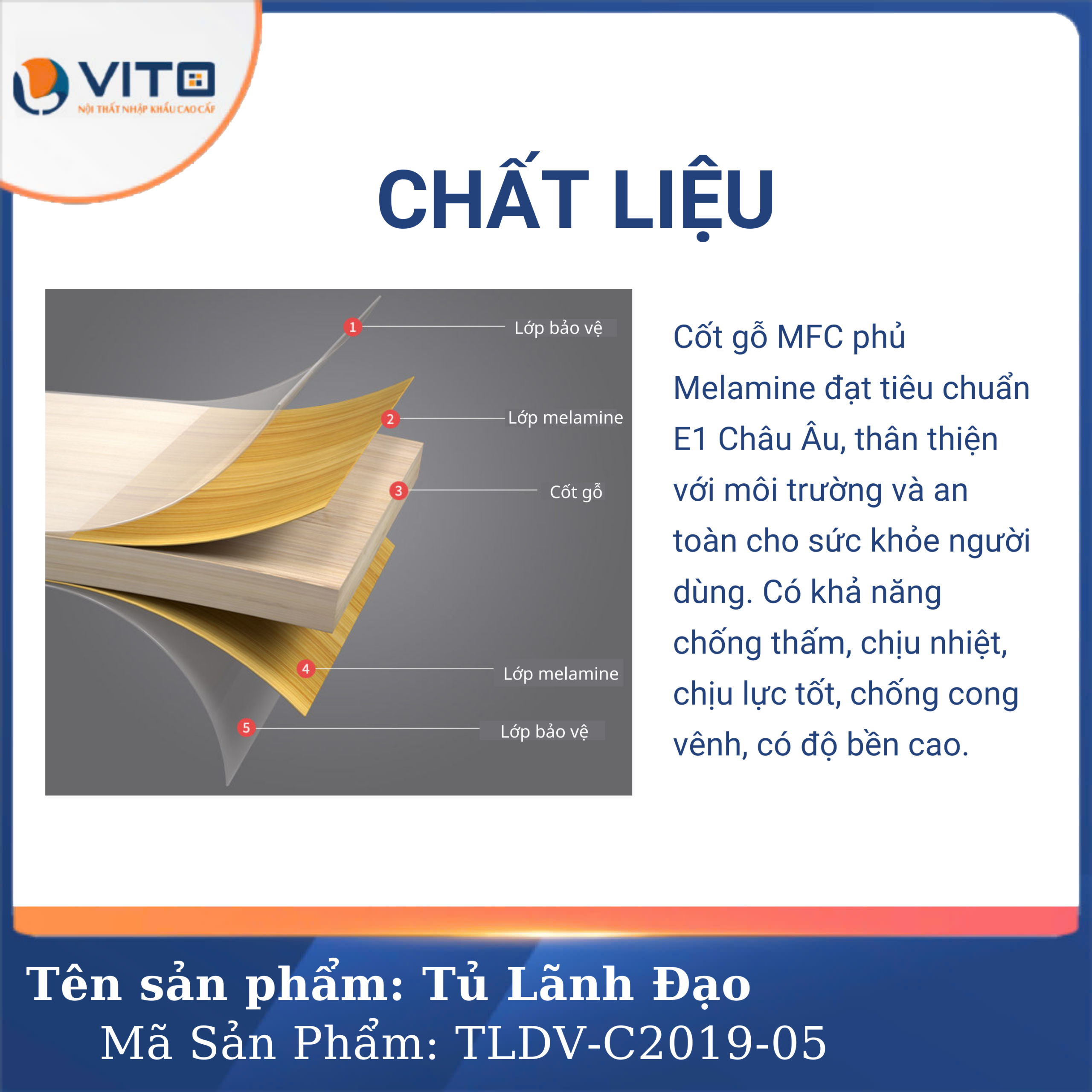 TỦ TÀI LIỆU LÃNH ĐẠO VITO TLDV-C2019-05 5 Tủ tài liệu lãnh đạo Vito TLDV-C2019-05 - Ảnh 5