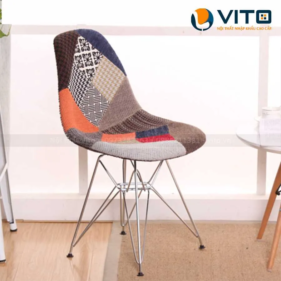 Ghế Thổ Cẩm Chân Đan Vito GV-J6M