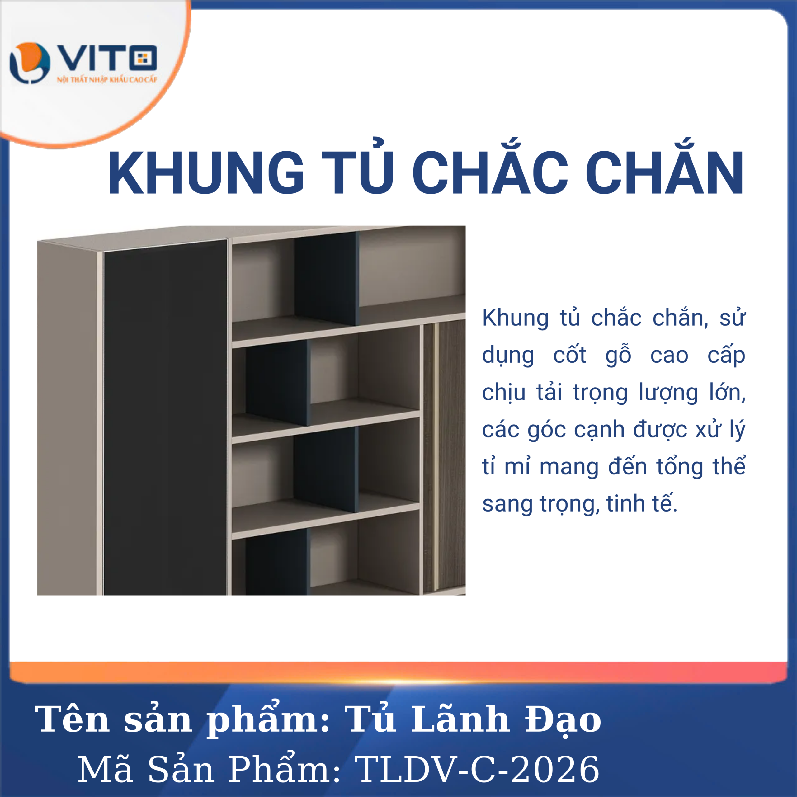 TỦ TÀI LIỆU LÃNH ĐẠO VITO TLDV-C-2026 6 Tủ tài liệu lãnh đạo Vito TLDV-C-2026 - Ảnh 6