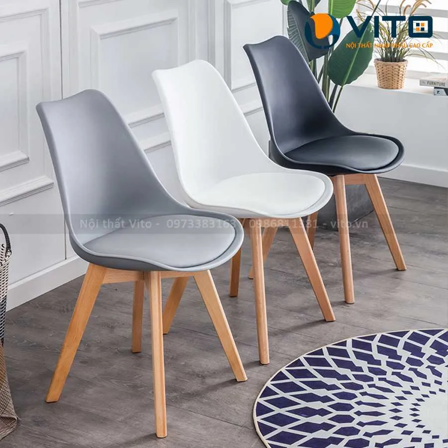 Ghế Cafe chân gỗ Vito GV-J5