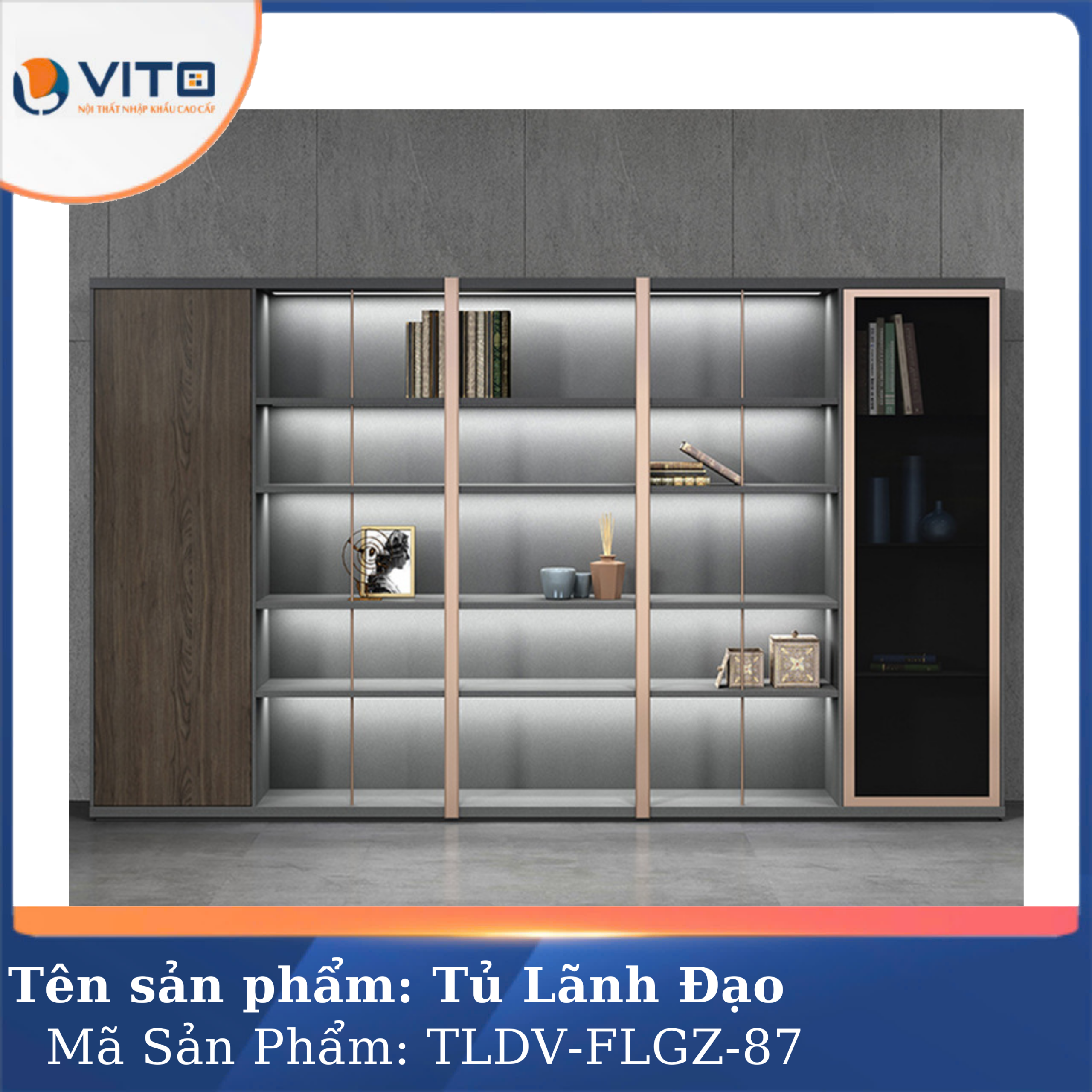 TỦ TÀI LIỆU LÃNH ĐẠO VITO TLDV-FLGZ-87 9 Tủ tài liệu lãnh đạo Vito TLDV-FLGZ-87 - Ảnh 9