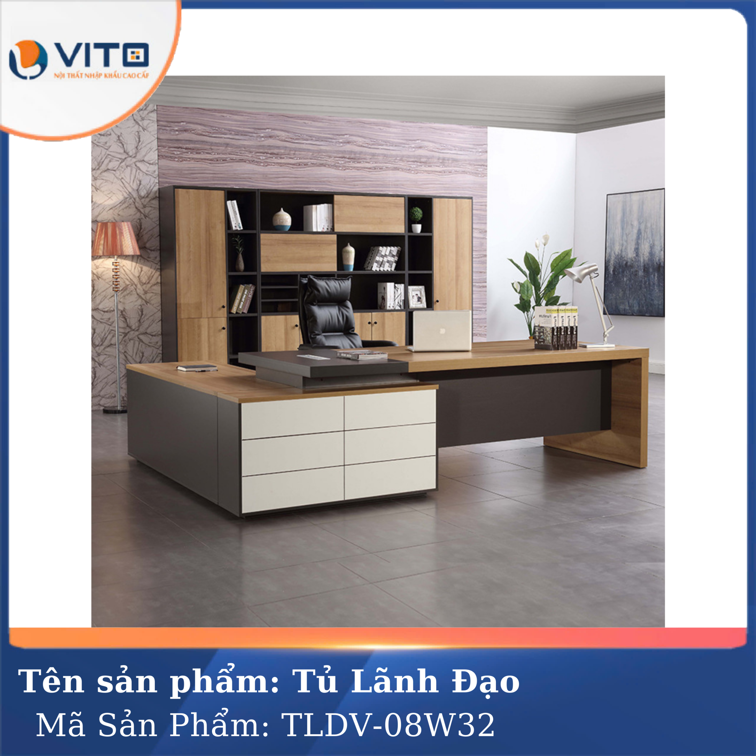 TỦ TÀI LIỆU LÃNH ĐẠO VITO TLDV-08W32 9 Tủ tài liệu lãnh đạo Vito TLDV-08W32 - Ảnh 9