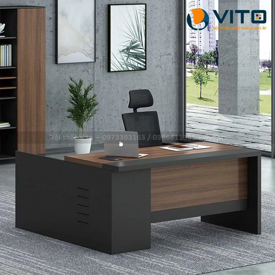 Bàn lãnh đạo Vito Titan 1m6 BLDV-KT-08T1616