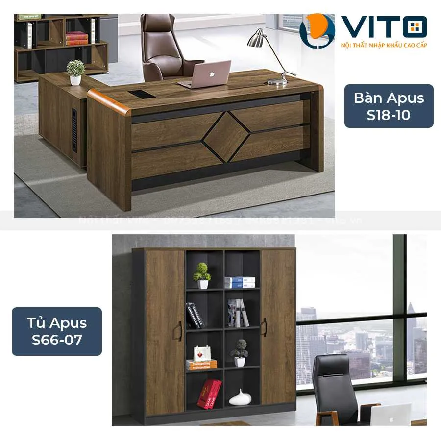 Combo bàn tủ giám đốc Vito CBV-CB15