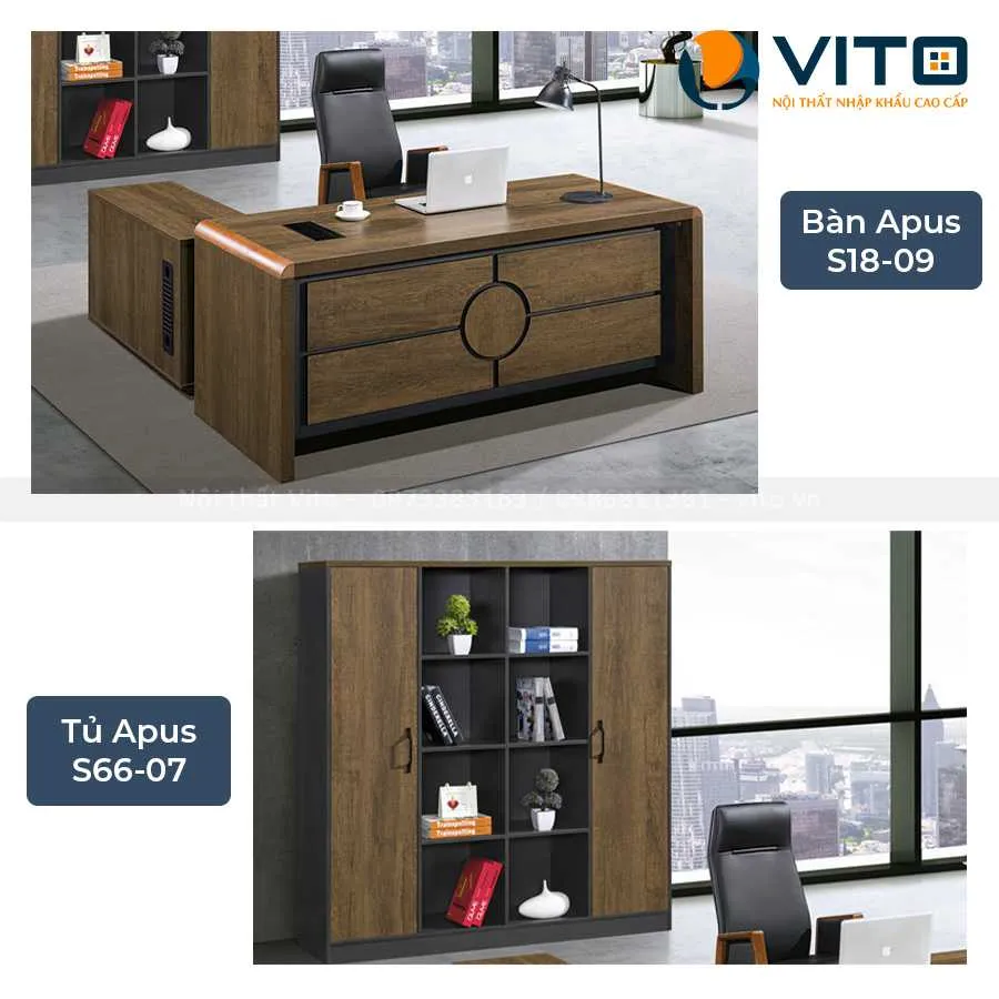 Combo bàn tủ giám đốc Vito CBV-CB14