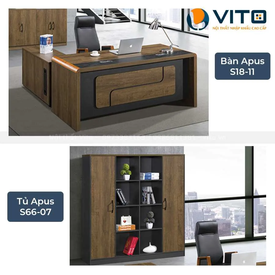 Combo bàn tủ giám đốc Vito CBV-CB16