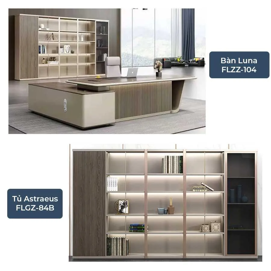 COMBO BÀN TỦ GIÁM ĐỐC VITO CBV-CB27 3 Combo bàn tủ giám đốc Vito CBV-CB27 - Ảnh 3