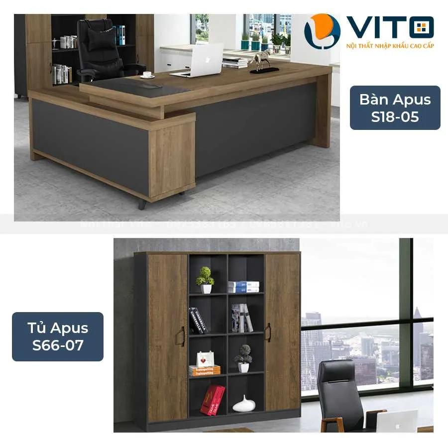 Combo bàn tủ giám đốc Vito CBV-CB17
