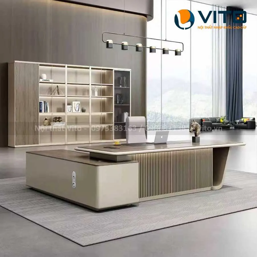 COMBO BÀN TỦ GIÁM ĐỐC VITO CBV-CB27 2 Combo bàn tủ giám đốc Vito CBV-CB27 - Ảnh 2