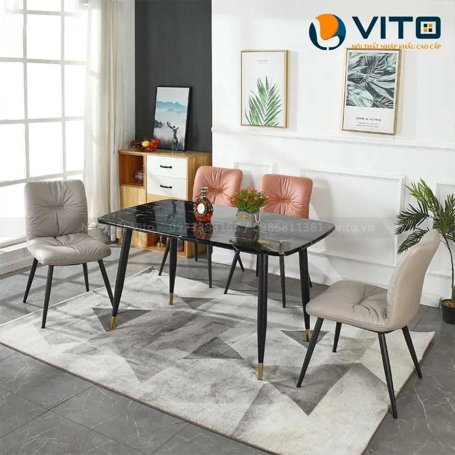 Bộ bàn ghế ăn nhập khẩu Vito BGAV-BGA10