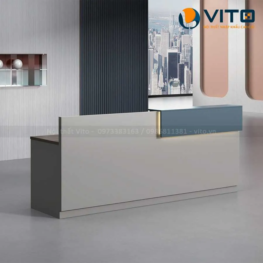 Bàn quầy lễ tân Vito QLTV-QLT01