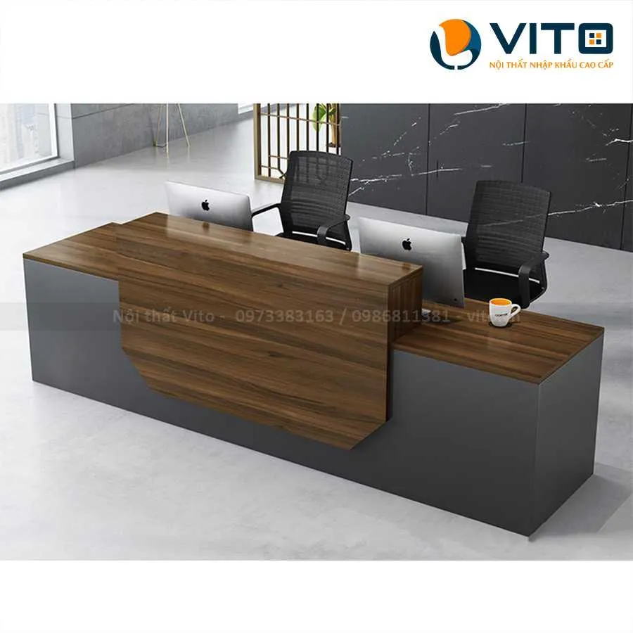 BÀN QUẦY LỄ TÂN VITO QLTV-QLT07 2 Bàn quầy lễ tân Vito QLTV-QLT07 - Ảnh 2