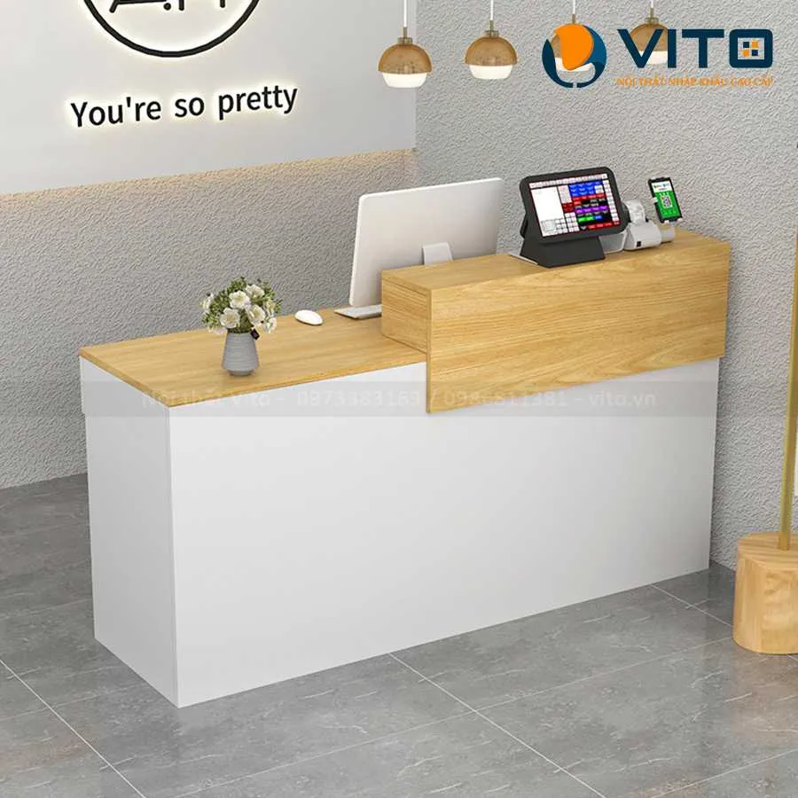 Bàn quầy lễ tân Vito QLTV-QLT12