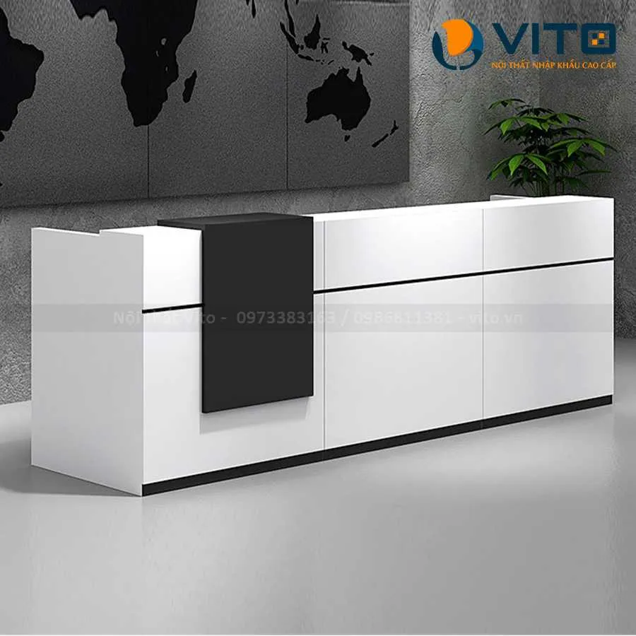 Bàn quầy lễ tân Vito QLTV-QLT06