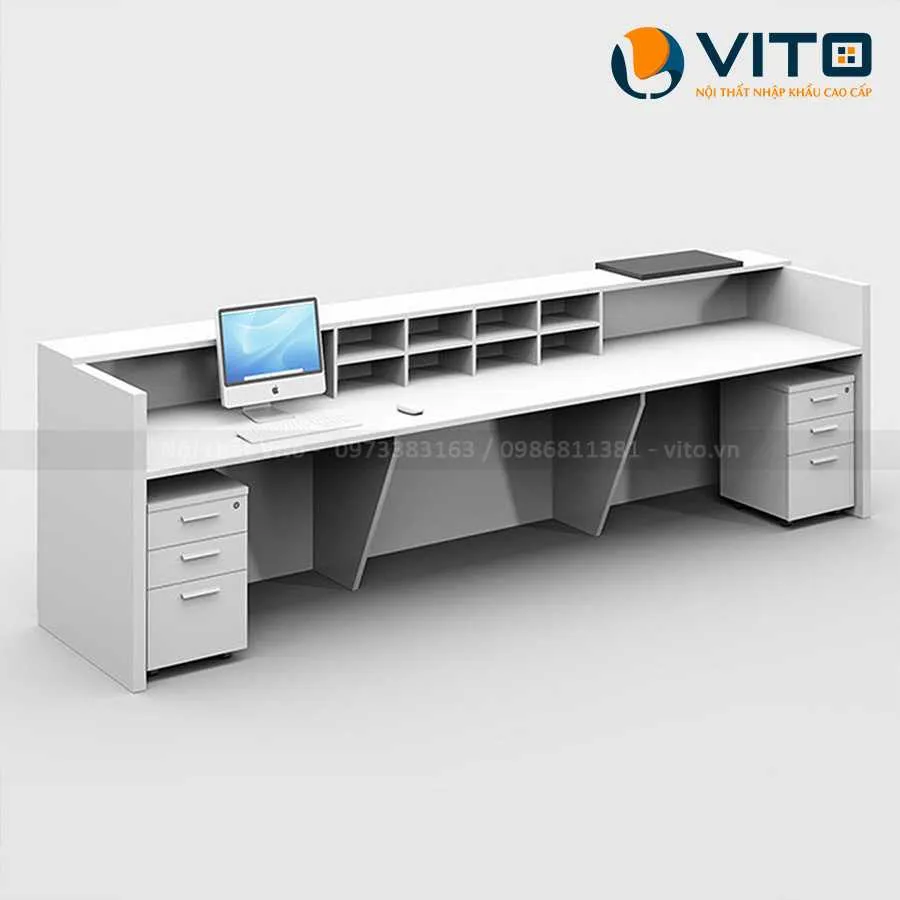 BÀN QUẦY LỄ TÂN VITO QLTV-QLT06 4 Bàn quầy lễ tân Vito QLTV-QLT06 - Ảnh 4