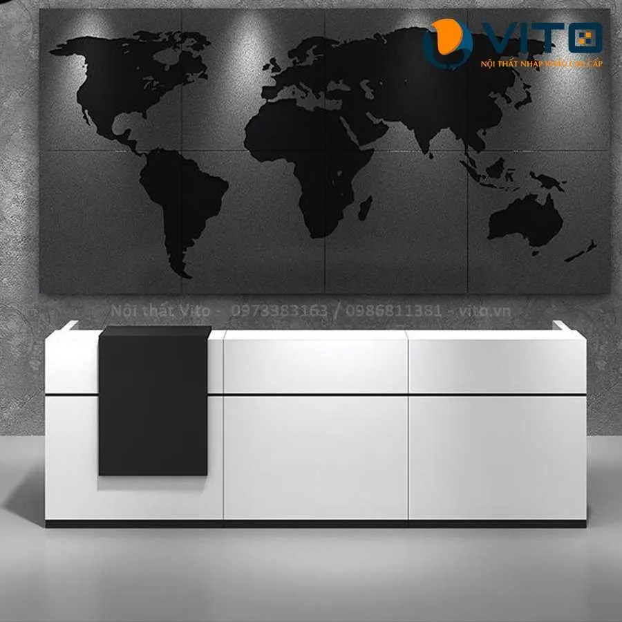 BÀN QUẦY LỄ TÂN VITO QLTV-QLT06 2 Bàn quầy lễ tân Vito QLTV-QLT06 - Ảnh 2