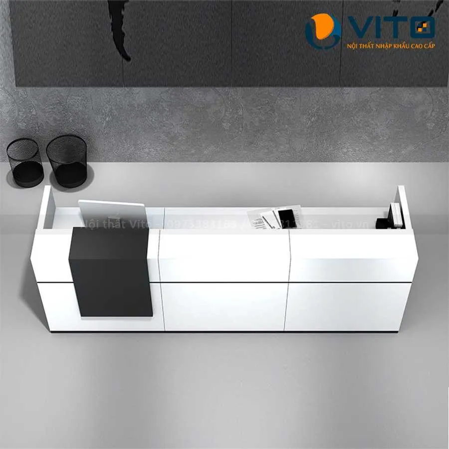 BÀN QUẦY LỄ TÂN VITO QLTV-QLT06 3 Bàn quầy lễ tân Vito QLTV-QLT06 - Ảnh 3