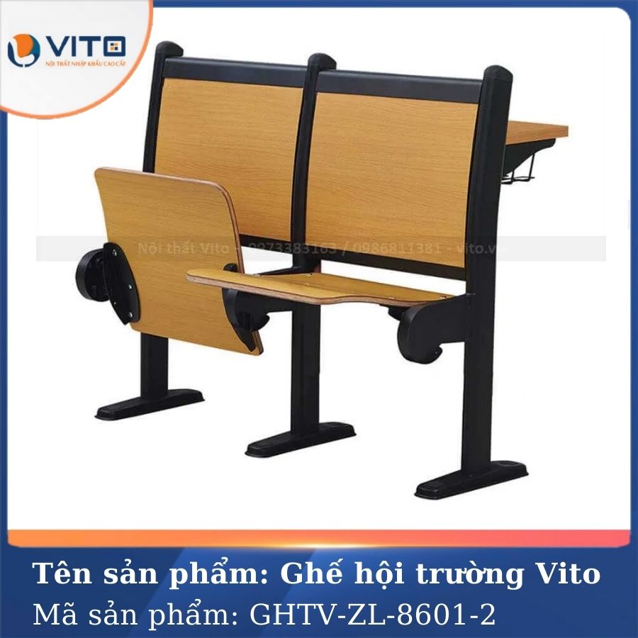 GHẾ HỘI TRƯỜNG VITO GHTV-ZL-8601-2 2 Ghế hội trường Vito GHTV-ZL-8601-2 - Ảnh 2