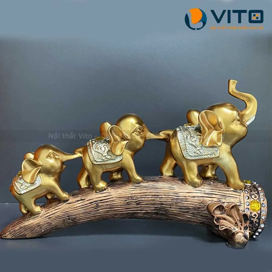 TƯỢNG BỘ BA CHÚ VOI 4 Tượng bộ ba chú voi - Ảnh 4