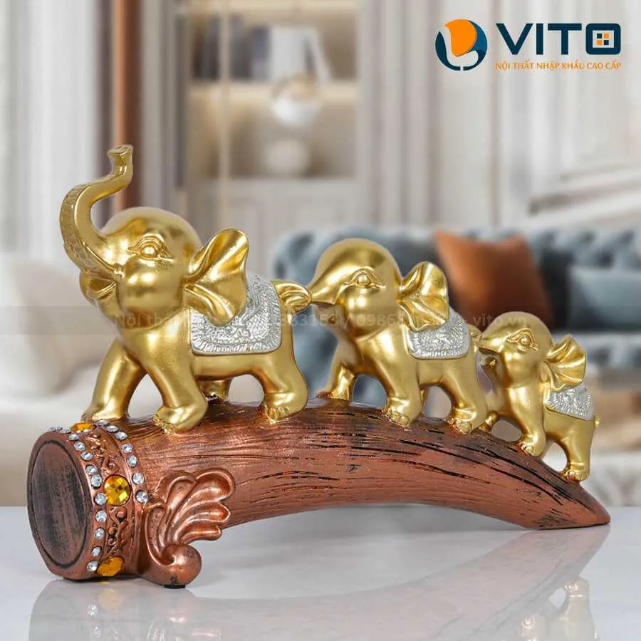 TƯỢNG BỘ BA CHÚ VOI 3 Tượng bộ ba chú voi - Ảnh 3