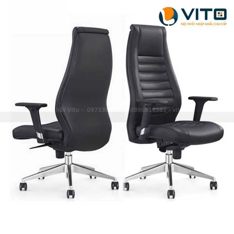 GHẾ LÃNH ĐẠO DA BÒ VITO GLDV-A1802 2 Ghế lãnh đạo da bò Canary A1802
