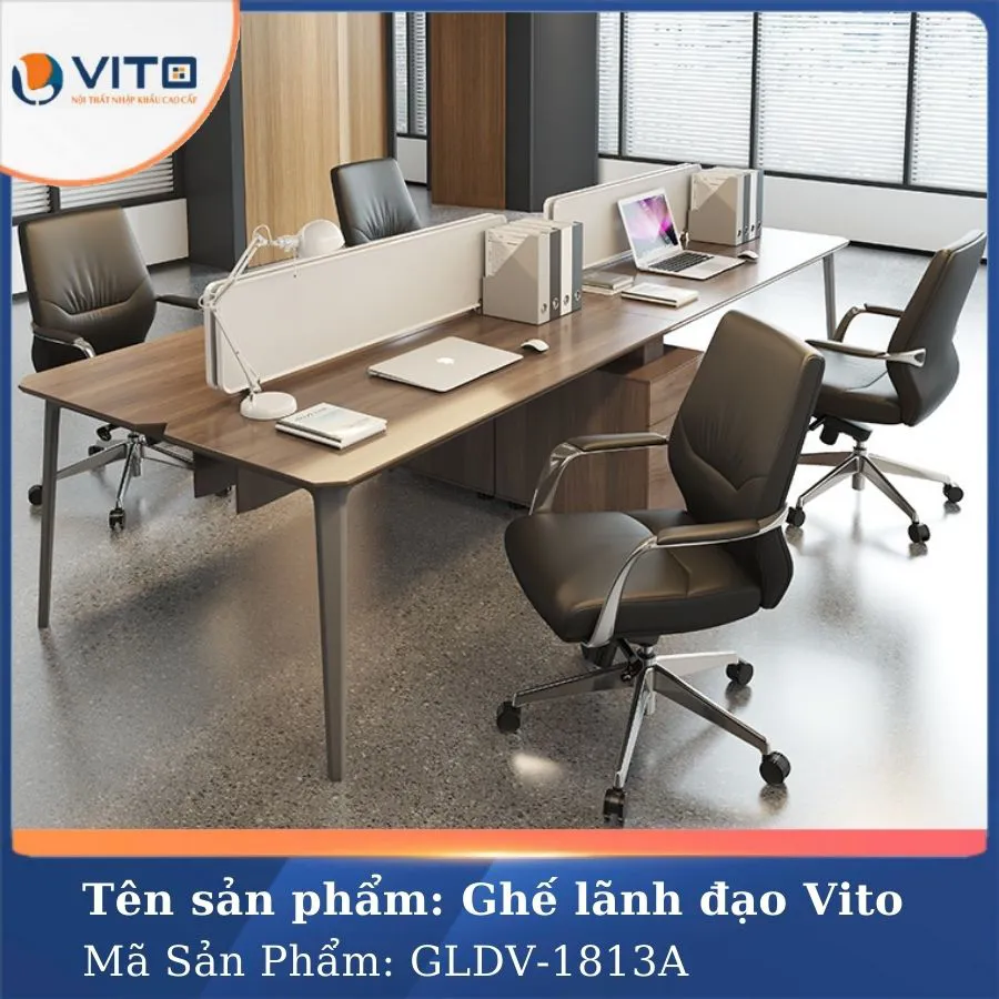 GHẾ LÃNH ĐẠO DA BÒ VITO GLDV-1813A 6 Ghế lãnh đạo da bò Vito GLDV-1813A - Ảnh 6
