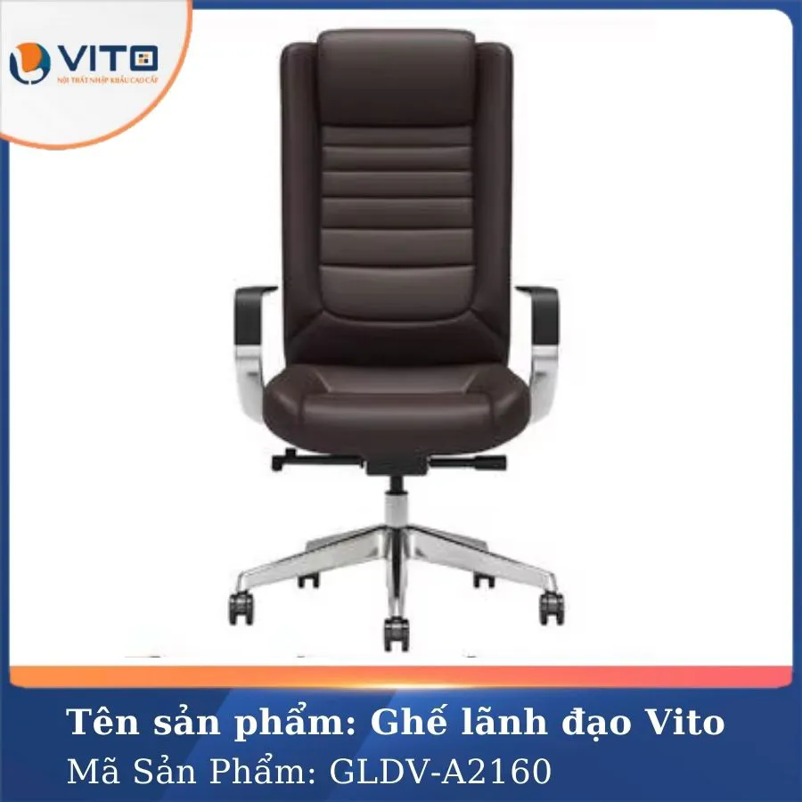 GHẾ LÃNH ĐẠO DA BÒ VITO GLDV-A2160 2 Ghế lãnh đạo da bò Vito GLDV-A2160 - Ảnh 2