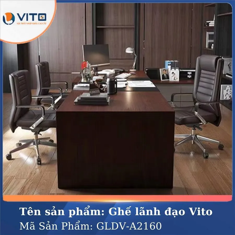 GHẾ LÃNH ĐẠO DA BÒ VITO GLDV-A2160 5 Ghế lãnh đạo da bò Vito GLDV-A2160 - Ảnh 5