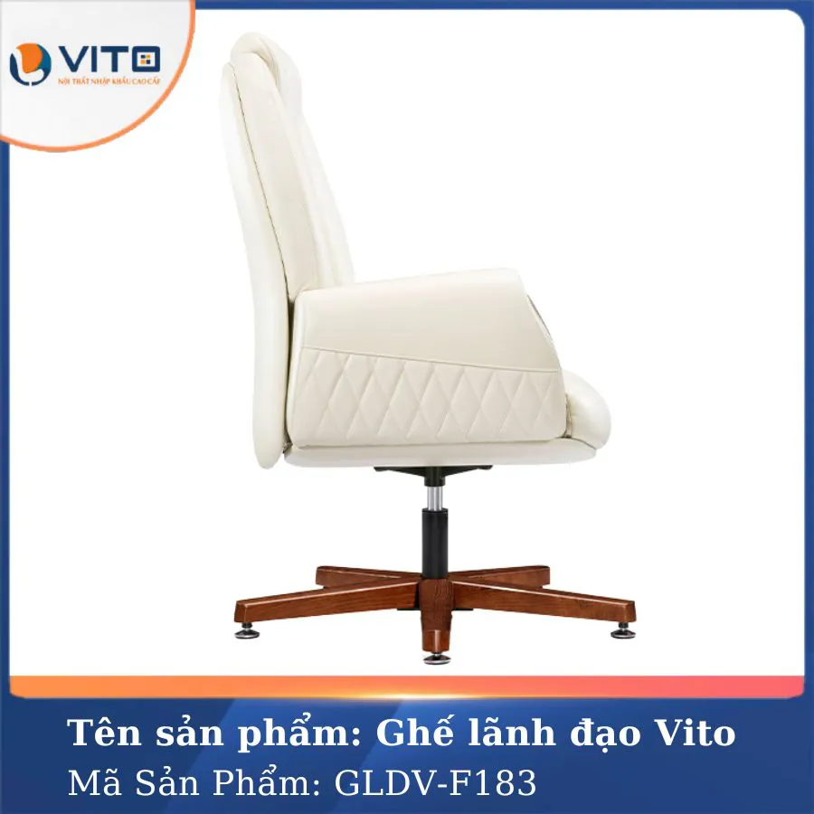 GHẾ LÃNH ĐẠO DA BÒ VITO GLDV-F183 4 Ghế lãnh đạo da bò Vito GLDV-F183 - Ảnh 4