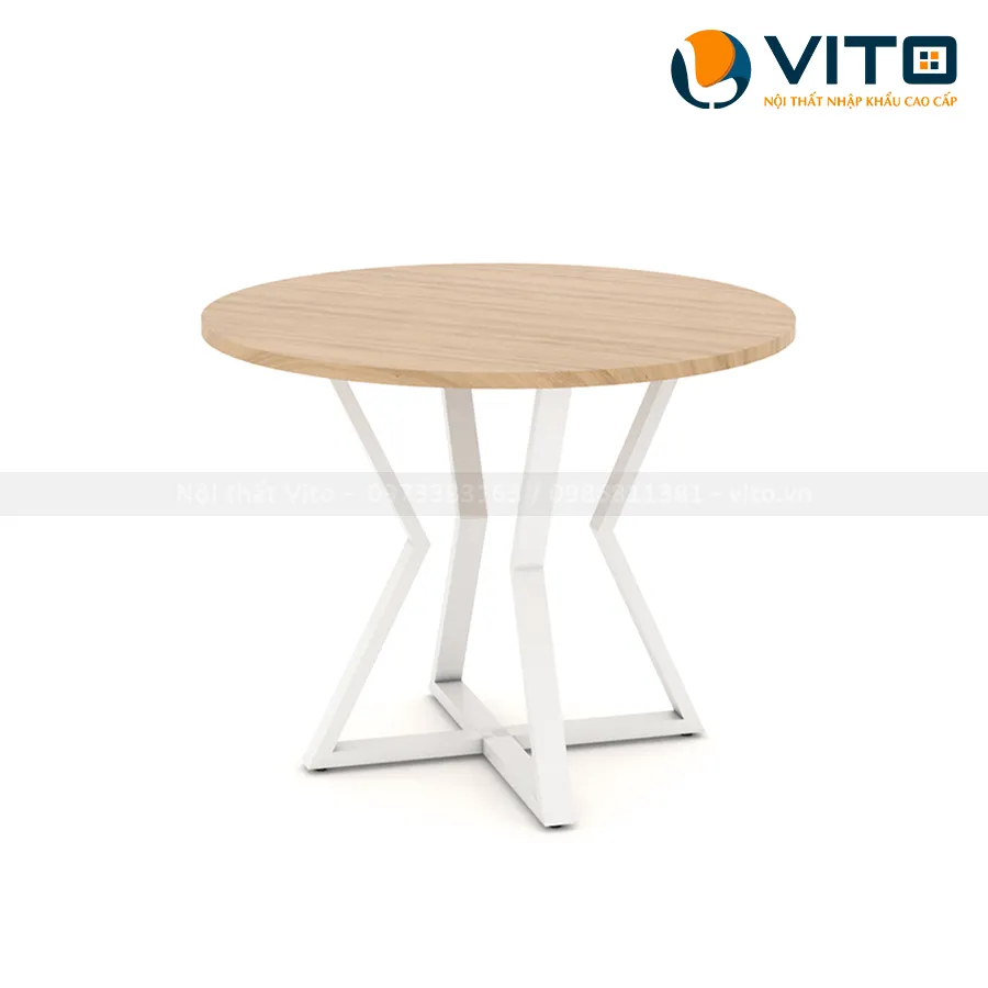 Bàn tròn chân sắt Emeral BT02