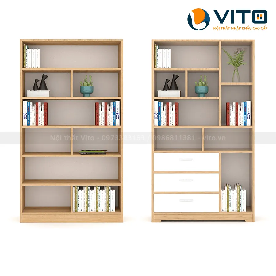KỆ SÁCH VITO KSV-180-08 4 Kệ sách Vito KSV-180-08 - Ảnh 4