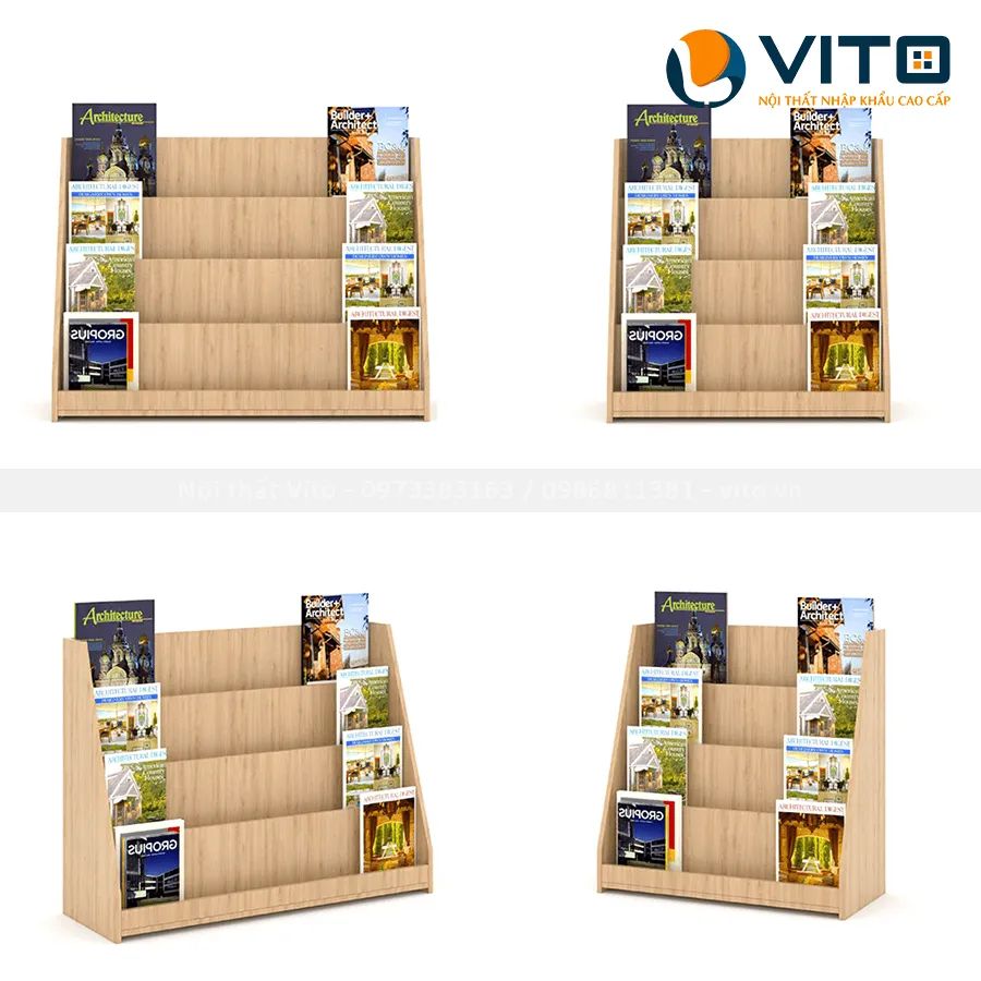 KỆ SÁCH VITO KSV-90-06 4 Kệ sách Vito KSV-90-06 - Ảnh 4