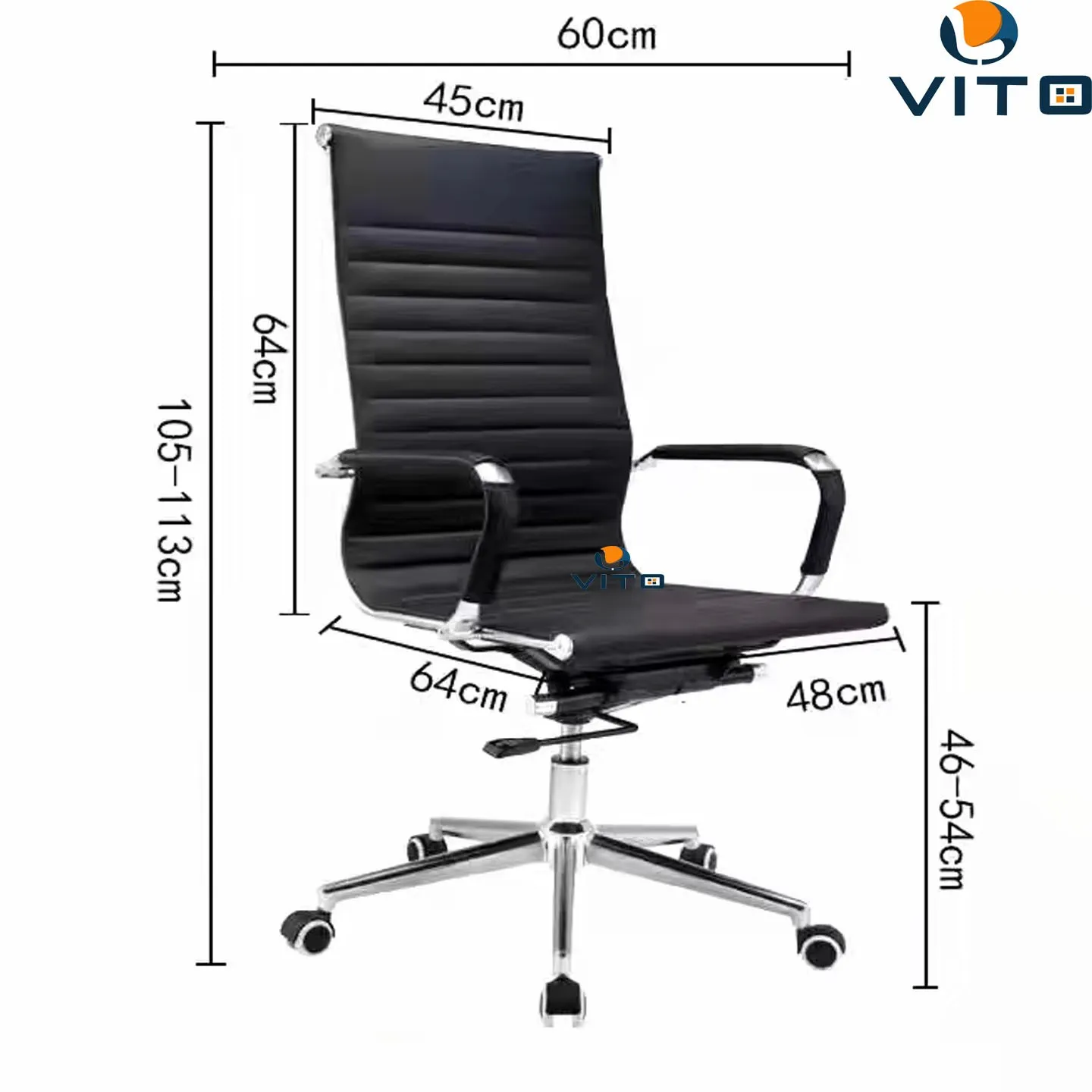 GHẾ XOAY DA VITO CAO CẤP GXDV-A632-1 2 Ghế xoay da Vito cao cấp GXDV-A632-1 - Ảnh 2